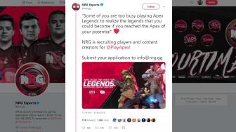 Belum Genap 2 Minggu, Tim eSports Cari Gamer Berbakat untuk Apex Legends