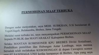 Subkhan, Petani Brebes Bantah Minta Maaf Lewat Surat Terbuka di Medsos