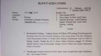 Diharamkan di Aceh, Kafe hingga Hotel Dilarang Fasilitasi Valentine Day