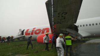 Tergelincir di Bandara Pontianak, Lion Air JT 714 Berhasil Dievakuasi