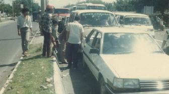 Foto Langka Kecelakaan Beruntun di Solo Tahun 1980an