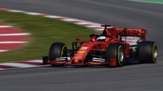 Sebastian Vettel Tercepat Saat Tes Hari Pertama F1 di Barcelona