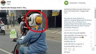 Inovatif, Tips Pakai Helm untuk yang Bersanggul Ini Kocak Abis