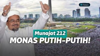 Munajat 212 Dihelat, Monas Kembali Putih-Putih! 