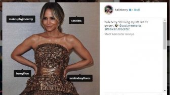 Wow, Gaun Rancangan Sebastian Gunawan Dipakai Halle Berry