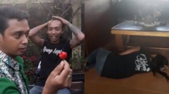 Demi Uang 50 ribu, Pria Bertato Ini Terima Tantangan Makan Cabe