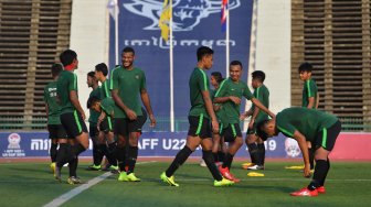 Melihat Latihan Timnas Indonesia U-22 Jelang Semi Final Lawan Vietnam