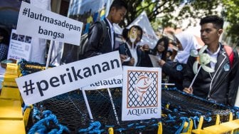 Pameran Festival Membumikan Laut sebagai masa depan bangsa di Unpad, Bandung, Jawa Barat, Selasa (26/2). [ANTARA FOTO/M Agung Rajasa]
