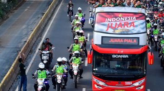 Konvoi Timnas Indonesia U-22 Gunakan Bus Persija