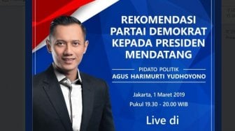 AHY Akan Pidato Politik Rekomendasi dari Demokrat untuk Prabowo, Besok