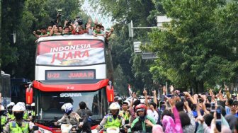 Menang Piala AFF U-22 di Kamboja, Timnas Diarak Menuju Istana