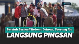 Terobos Paspampres, Akhirnya Ibu ini Ketemu Jokowi langsung Pingsan