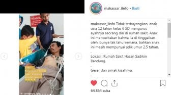 Ditinggal Ibu, Anak 12 Tahun Urusi Ayahnya yang Sakit Tumor Otak