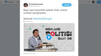 Menolak Lupa, Kata Mutiara Romahurmuziy di Hari Anti Korupsi Bikin Heboh