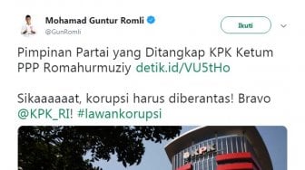 Romahurmuziy Ditangkap KPK, Guntur Romli: Sikat, Korupsi Harus Diberantas!