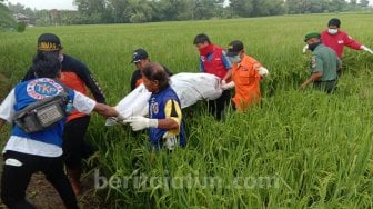 Mayat Lelaki Bercelana Pendek Dipenuhi Belatung Ditemukan di Sawah