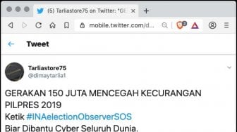 CEK FAKTA: Tagar #INAelectionObserverSOS Jadi Perhatian Dunia?