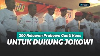 Relawan Prabowo-Sandi Ganti Kaos Bertuliskan Jokowi-Ma'ruf Am,in! 