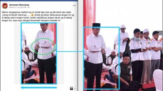 CEK FAKTA: Presiden Jokowi Salah Sedekap saat Salat?