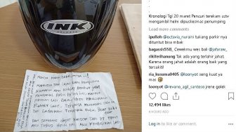 Maling Ini Kembalikan Helm yang Dicurinya Karena Takut Dosa