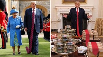 Kocak, 15 Foto Editan Donald Trump dengan Dasi Super Panjang. Duh, Repot!