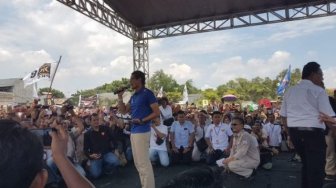 Kampanye di Serang, Sandiaga Janji Hapus Sistem Outsourcing