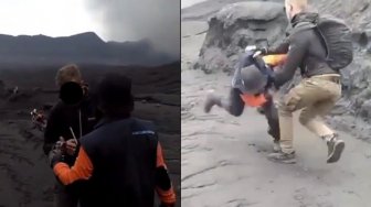 Parah, Turis Asing Banting Petugas di Gunung Bromo