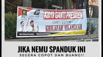 Spanduk Khilafah Islamiyah Beredar, Eks Jubir HTI: Itu Hoaks Bin Fitnah