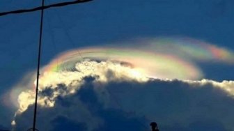 Warga Dihebohkan dengan Pelangi Berputar di Langit Majalengka