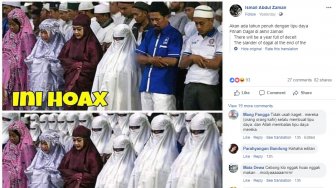 CEK FAKTA: Saf Salat Pria - Wanita Campur di Kampanye Prabowo Hoaks?