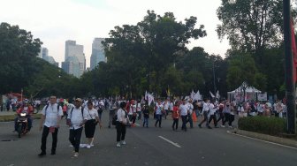 Kampanye Jokowi-Maruf Selesai, Massa Mulai Tinggalkan GBK dan Mengaku Puas