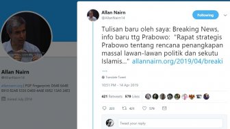 Bocorkan Isi Rapat Intelijen Prabowo, BPN: Allan Nairn Hoaks Besar!