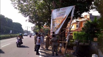 Hari Kedua Masa Tenang, APK Masih Bertebaran di Semarang