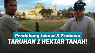 Pilpres Dibuat Taruhan, Pendukung 01 dan 02 ini Pertaruhkan 1 Hektar Tanah!