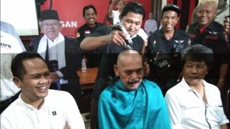PDIP Menang di Solo, FX Rudi Tunaikan Nazar Cukur Gundul