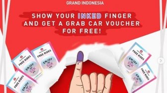 Voucher Grab Gratis di Grand Indonesia Buat Kamu yang Sudah Nyoblos