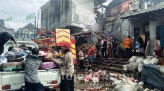 Sumber Api Kebakaran di Pasar Lawang Malang Berasal dari Lantai 1 Kios