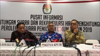 Ketua KPU Arief Budiman Tanggapi Klaim Kemenangan Kedua Kubu