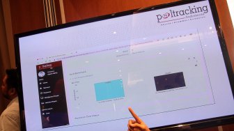 Perhimpunan Survei Opini Publik (Persepi) menyampaikan paparan dalam acara bertema "Expose Data, Quick Count Pemilu 2019" di Jakarta, Sabtu (20/4). [Suara.com/Arief Hermawan P]