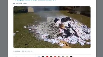 CEK FAKTA: Prabowo Unggah Video Surat Suara Dibakar di Papua, Faktanya?