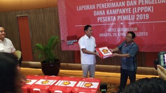 Partai Gerindra Serahkan LPPDK Rp 134,7 Miliar ke KPU