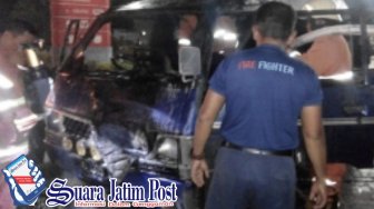 Usai Isi BBM, Mobil Terbakar di Dekat SPBU Karangrejo Tulungagung