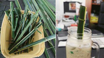 Kafe Ini Gunakan Daun Kelapa untuk Hindari Penggunaan Sedotan Plastik