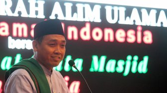 Pengurus Besar Masyarakat Cinta Masjid (MCM) Indonesia bersama Alim Ulama Indonesia menggelar musyawarah bertema "Cinta Damai Indonesia" di Jakarta, Minggu (5/5). [Suara.com/Arief Hermawan P]