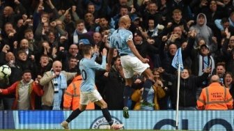 Man City vs Leicester: Gol Kompany Bawa Citizens Kembali Pimpin Klasemen