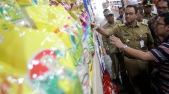 Gubernur DKI Cek Harga Bahan Pangan di Pasar Induk