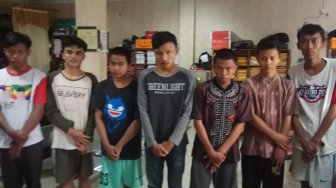 Kedapatan Bawa Sajam, Belasan Remaja Diduga Anggota Gengster Diamankan Polisi