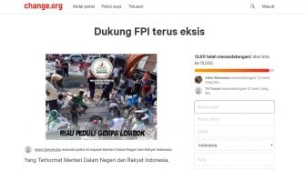 Muncul Petisi Tandingan Dukung FPI Tetap Eksis, Baru Diteken 13 Ribu Orang