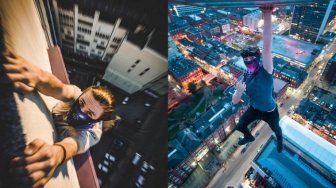 Demi Views, Remaja Nekat Gelantungan di Puncak Gedung Setinggi 44 Lantai