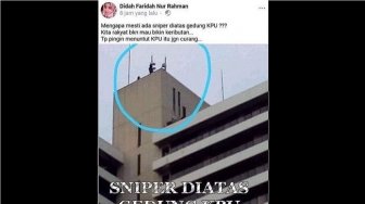 CEK FAKTA: Heboh Ada Sniper Saat Demo di Gedung KPU, Benarkah?